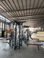 Equipo de Gimnasio Multifuncional de 8 Estaciones para Entrenamiento de Fuerza, Máquina de Fuerza con Cable Tipo Jungle y Crossover de 8 Estaciones
