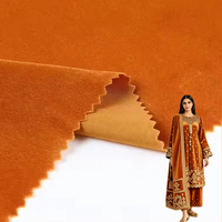 Tissu en micro-velours métallique non élastique tissé pour vêtements de mode pakistanaise en gros pour robes féminines