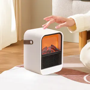 Mini Heater Fan 1000W with Thermostat Control Heater Electric Element Winter Living Room Bathroom Small Electric Air Heater Fan