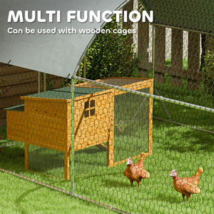 Metal Chicken Coop for <strong>Pets</strong> Outdoor <strong>Run</strong> for Small Animals - Product Image 3
