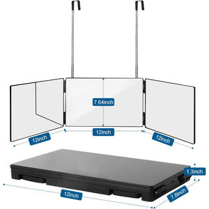 <span class=keywords><strong>Miroir</strong></span> <span class=keywords><strong>de</strong></span> maquillage et <span class=keywords><strong>de</strong></span> rasage portable CF à hauteur réglable 360 °   <span class=keywords><strong>Miroir</strong></span> <span class=keywords><strong>de</strong></span> coiffure pliable pour <span class=keywords><strong>salle</strong></span> <span class=keywords><strong>de</strong></span> <span class=keywords><strong>bain</strong></span> et voyage - Product Image 2