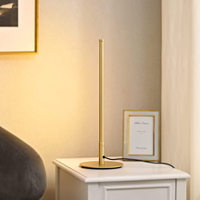 Lampe de bureau LED en métal de luxe avec abat-jour marron, lumière blanc chaud, design moderne pour le bureau et l'habitation