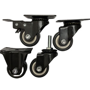 2025 Topseller Geräuscharme, Spurlose Graue 100 mm 4 Zoll PVC-Lenkrolle mit Schraubbefestigung - Product Image 1