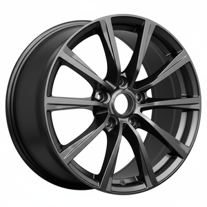 Rines de Aleación Forjados Personalizados de 5 Brazos en Negro Satinado y Gris Metálico para Mazda CX-5 y Tesla Model Y - Product Image 1