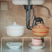 Étagère de cuisine métallique extensible, organisateur de comptoir réglable pour assiettes, épices et garde-manger