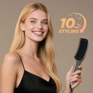 Negative Ion Hair Straightener Comb PTC Heating Wired For Dry Hair Styling - Product Image 1