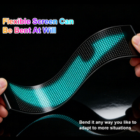 Nouvelle Lampe Auto LED Matrix 374x92mm 24W pour Voiture, Effet Yeux de Diable, Couleurs RGB, Universelle