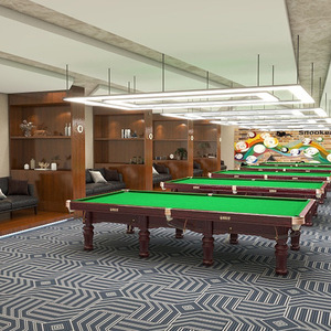 Tapis silencieux professionnel pour salle de billard, qualité tournoi, logo personnalisable, pour lieux commerciaux, mélange de laine durable, tissé à la machine - Product Image 1