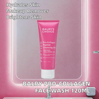 120ML Balry Nettoyant Visage Pro-Collagène Peptide Gel Nettoyant Acide Hyaluronique Blanchissant Démaquillant Impuretés Préserve La Peau