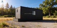 Maison conteneur modulaire moderne personnalisable de 20 pieds, 1 chambre, 1 cuisine, 1 salle de bain, petite cabane préfabriquée