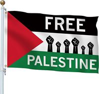 Drapeau et bannière imprimés Palestine 3x5 pieds 100% polyester, prix plus bas et qualité supérieure