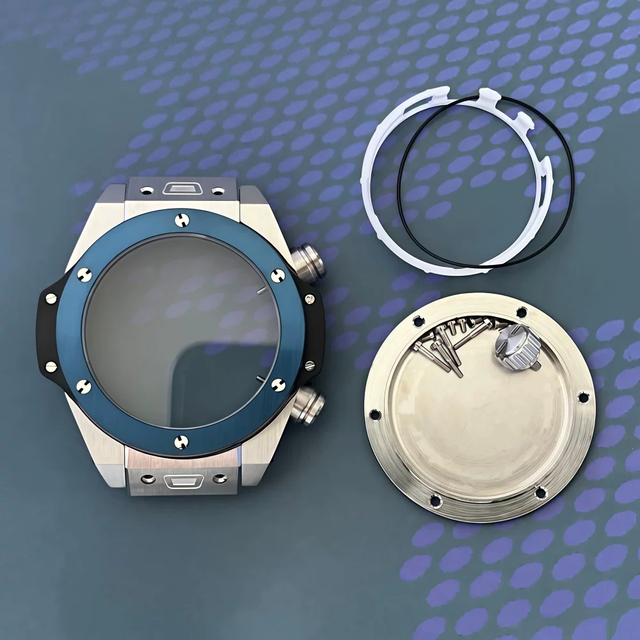 42mm Stainless Steel VK64 Watch Case Waterproof Chronograph Multifunctional Quartz Watch DIY Mod Parts for VK63/VK61 Movements