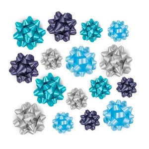 Rubans de luxe en satin pour cadeaux de mariage, couleur unie bleu, argent, violet, décorations d'emballage - Product Image 1