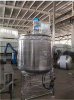 Cuve de mélange en acier inoxydable 100L 200L 500L pour lait en poudre, sucre en poudre, eau, avec agitation électrique, chauffage et émulsification à cisaillement élevé
