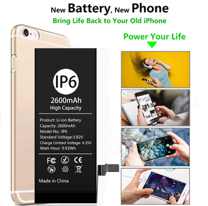 Batería de teléfono móvil de alta calidad para <span class=keywords><strong>iPhone</strong></span> 5 6 6S XR de gran capacidad 2200mAh para <span class=keywords><strong>iPhone</strong></span> <span class=keywords><strong>8Plus</strong></span> Baterías para teléfonos móviles - Product Image 6