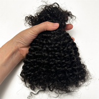 Cheveux humains bruts chinois Jiffy/Hohodreads 100 % naturels en vrac avec texture bouclée pour tresses africaines et torsades