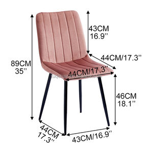 Silla TUQ <span class=keywords><strong>en</strong></span> Oferta, Sillas Acolchadas para Restaurante, Cafetería, Comedor, Asiento de 44 cm de Ancho, Silla de Comedor Comercial para Bistro - Product Image 2