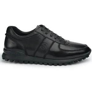 中国工厂定制男鞋黑色蓝色棕色皮鞋男士步行鞋