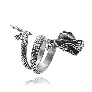 Dragon <b>Ring</b> Stainless Steel Men's Punk Style Animal Shape Retro Gift Jewelry 27077 - Product Image 1
