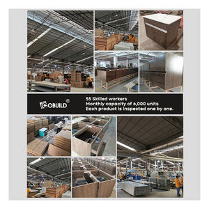 ชุดโต๊ะเครื่องแป้งในห้องน้ำชุดโต๊ะเครื่องแป้งทำจากไม้พร้อมกระจกเงา LED - Product Image 3