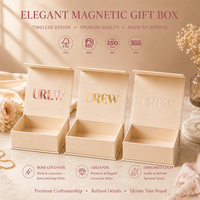 Boîte d'expédition de bijoux avec logo personnalisé, emballage rigide en papier avec fermeture magnétique pour cadeau de luxe