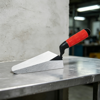 Ensemble de 6 truelles de maçonnerie de qualité industrielle professionnelle en acier inoxydable, kit de truelles à jointer les briques, poignée ergonomique à prise souple