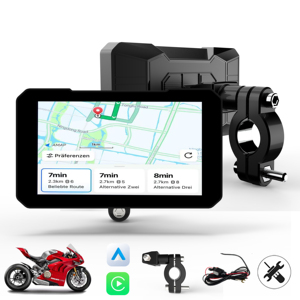 GallopSprite Moto 5 pouces Écran HD Sans fil CarPlay Android Auto Écran tactile étanche GPS Navigateur avec <span class=keywords><strong>carte</strong></span> du monde - Product Image 1