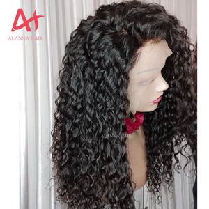 Livraison gratuite 2000% densité suisse perruque en dentelle couleur naturelle cambodgien eau ondulé cheveux humains perruque avant en dentelle avec des cheveux de bébé - Product Image 3