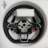 Volant sport personnalisable pour Volkswagen VW Golf Mk7 GTI Golf R Polo GTE Passat Jetta Volant en cuir noir intégral