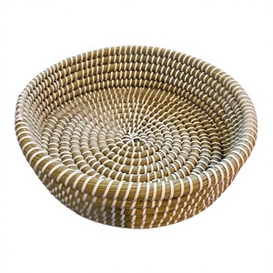 Conteneur alimentaire en jonc de mer sculpté à prix abordable, style bohème, écologique, respirant, vaisselle multifonctionnelle, capacité 1-3L - Product Image 3