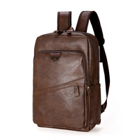 Kreative benutzer definierte Pu weiches Leder Reiß verschluss Student Schult asche Outdoor Business Sport Reise Computer Herren Rucksack