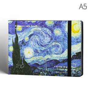 Cuaderno de Dibujo Horizontal con Correa, Estilo Van Gogh/<span class=keywords><strong>Monet</strong></span>, para Lápiz y Papel - Product Image 6
