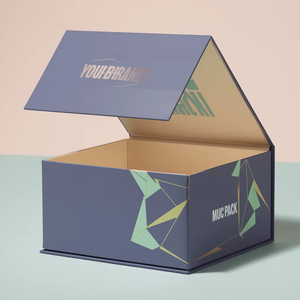 Luxury Custom Logo Magnet Packaging Hard Paper Gift Boxes Recyclable Rigid Cardboard <b>Box</b> With Magnetic Flip Lid - Product Image 1