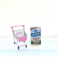Modèle miniature de chariot de supermarché 1:48, jouet pour enfants, décoration de maison