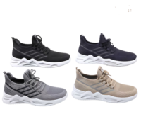 Chaussures de course décontractées pour hommes en gros, personnalisées, en maille respirante, à lacets, en PU souple, confortables, en EVA, tendance mode