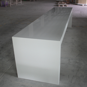 <strong>Custom</strong> High Quality <strong>Solid</strong> <strong>Surface</strong> Benches for Dining U-shaped Dining Counter <strong>Table</strong> for Coffee Shop - Product Image 4