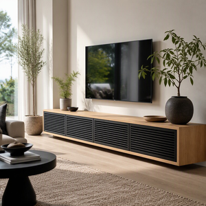 Supporto <span class=keywords><strong>TV</strong></span> in Metallo Ecologico Personalizzato <span class=keywords><strong>con</strong></span> Illuminazione <span class=keywords><strong>LED</strong></span> Interna e <span class=keywords><strong>Pannello</strong></span> in Alluminio per Soggiorno Moderno e Hotel - Product Image 1