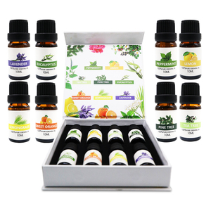 Set Hadiah Minyak Esensial Aromaterapi 8X10ml - Lavender, Peppermint, Eucalyptus, Lemon, Tea <span class=keywords><strong>Tree</strong></span>, Sweet Orange, Pine--OEM/ODM - Product Image 1