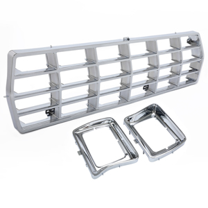 Parrilla para Ford <span class=keywords><strong>F</strong></span>-<span class=keywords><strong>150</strong></span> <span class=keywords><strong>Bronco</strong></span> 1978-1979, Kit de Carcasa y Inserto Cromados Delanteros - Product Image 2