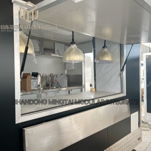 Remorque alimentaire mobile entièrement équipée de 5 mètres (16 pieds) carrés en acier inoxydable 304 pour crêpes, barbecue, glaces, burgers et frites, remorquable - Product Image 6