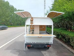 รถขายอาหารไฟฟ้า 3 ล้อ แบบใหม่ สไตล์ Piaggio Ape รถบาร์เคลื่อนที่ ขายเบียร์ เครื่องดื่ม ไอศกรีม รถสามล้อขายของข้างทาง สำหรับขาย - Product Image 2
