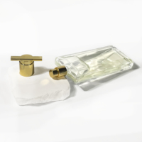 Bouteille de parfum de luxe rectangulaire 80ml bouteilles vides plates transparentes emballage de parfum bouteille de parfum en spray