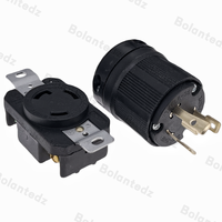 NEMA L6-30P 30 Amp 250 Volt Twist Lock Fiche mâle USA 3 pôles Mise à la terre de qualité industrielle Fiche de générateur électrique à 3 broches
