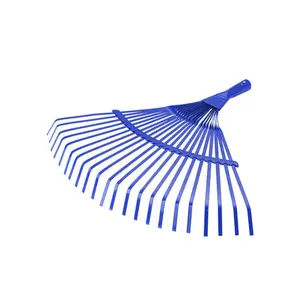 Free Sample OEM Heavy Duty Agricultural Farming Hand Garden Tools 22T Cleaning Lawn Leaf Grass Bow Steel Grabber Rake