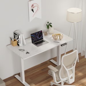 Electric Standing Desk <strong>Adjustable</strong> <strong>Height</strong> Sit Stand Home Office Desks Computer Workstation PC Work <strong>Table</strong> Wood Board Metal Frame - Product Image 6