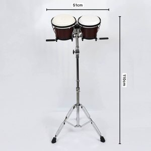 เครื่องดนตรีออร์ฟ แทมบูรีน คองกา บังโก กลองมือหนังวัวแอฟริกัน สำหรับการเรียนการสอนดนตรี 6+ 7 นิ้ว - Product Image 1