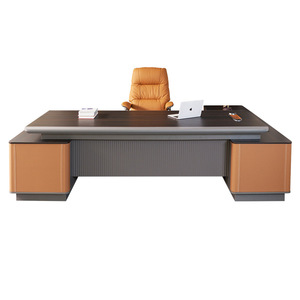 High-End Solid Wood Glass Modern Italian-Style Boss Executive Chairman Desk <b>File</b> <b>Box</b> Drawers Floor Mount for Commercial Use New - Product Image 5