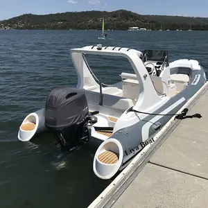 Liya Pvc Stijve Boot 5.8M Sportjachten Glasvezel Vrije Tijd Rib Boot Met Uit Motor