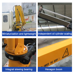 מיני 12v 0.8 1 טון 800kg Knuckle בום זרוע טנדר משאית הידראולי הרמת רכוב מנוף - Product Image 6