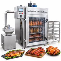Fumoir automatique en acier inoxydable SUS304 pour la cuisson et le séchage de saucisses, poulet, canard, bacon, poisson